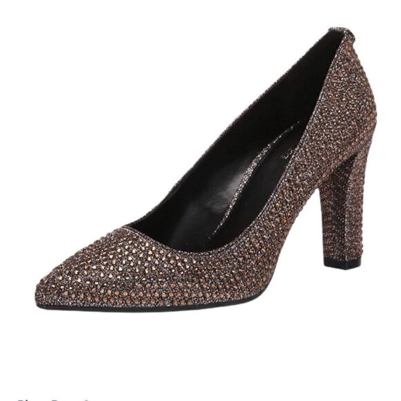 Michael KORS Embellished Abbi Flex Pump Brown Heel - Picture 6 of 7